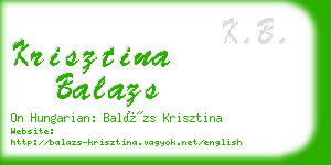 krisztina balazs business card